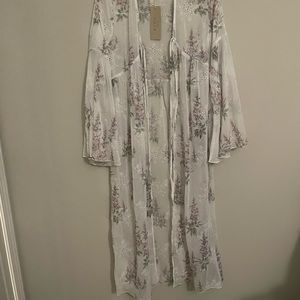 White floral cover up